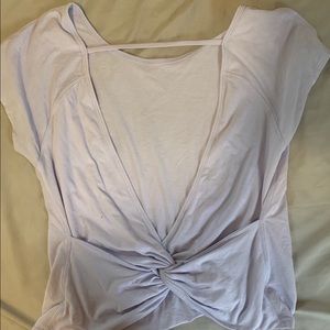 Light purple Lululemon short sleeve shirt